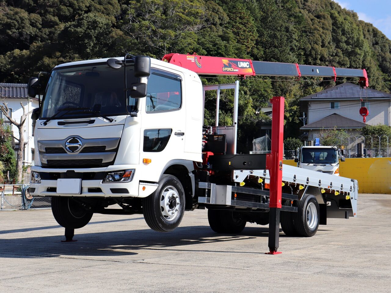 日野 レンジャー 車両重機運搬 セルフローダー