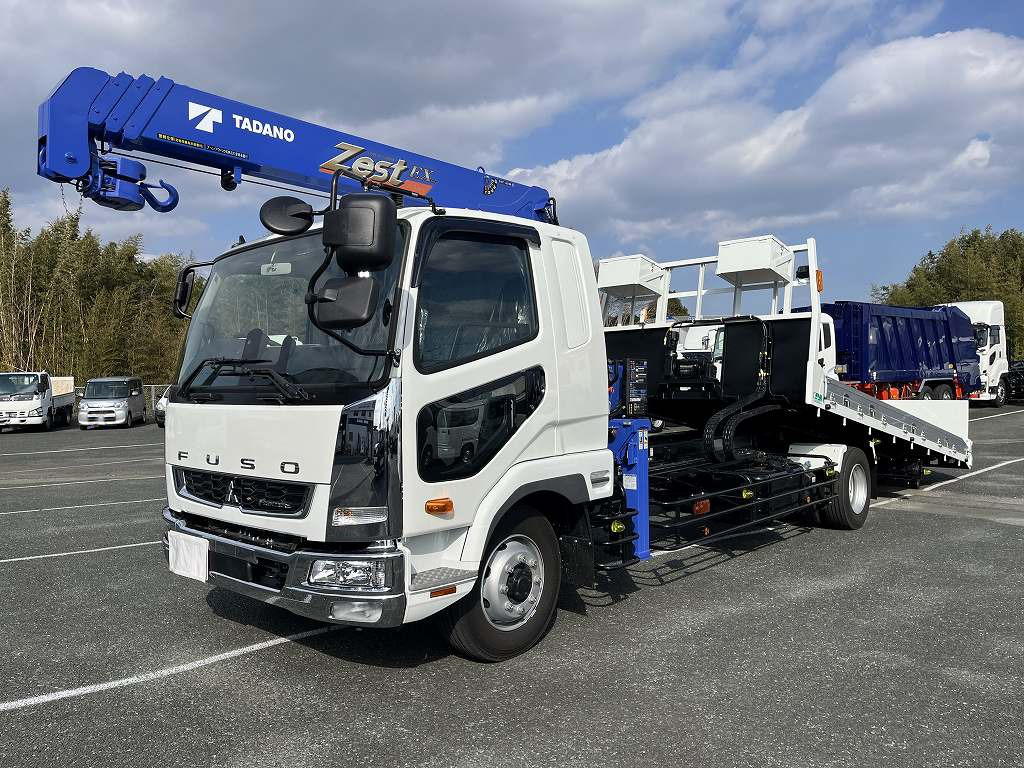 三菱 ファイター 車両重機運搬 セーフティーローダー