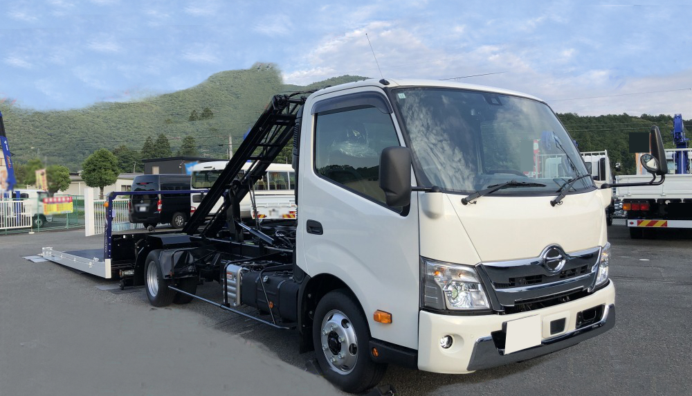 日野 デュトロ 車両重機運搬 セーフティーローダー