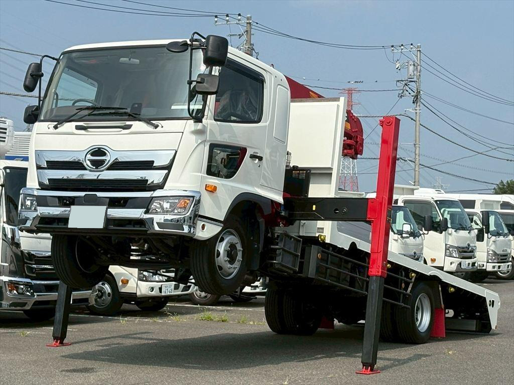 日野 レンジャー 車両重機運搬 セルフローダー