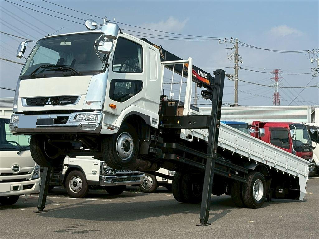 三菱 ファイター 車両重機運搬 セルフローダー