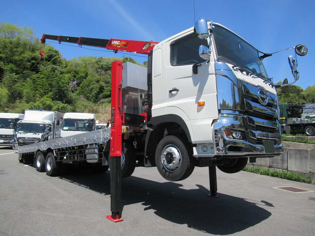 日野 プロフィア 車両重機運搬 セルフローダー