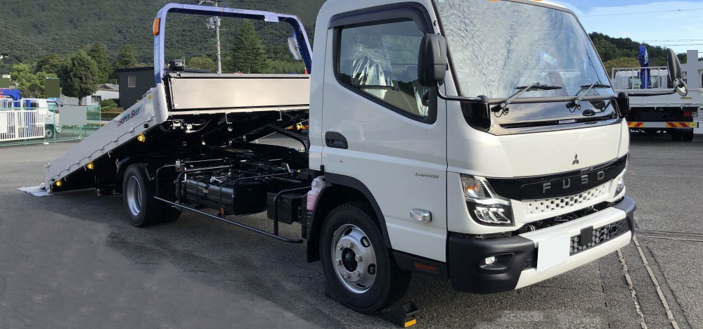 三菱 キャンター 車両重機運搬 セーフティーローダー