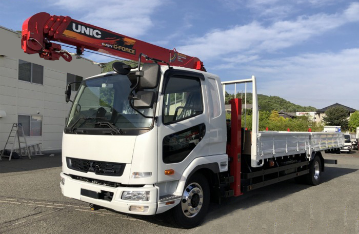三菱 ファイター 車両重機運搬 セルフローダー