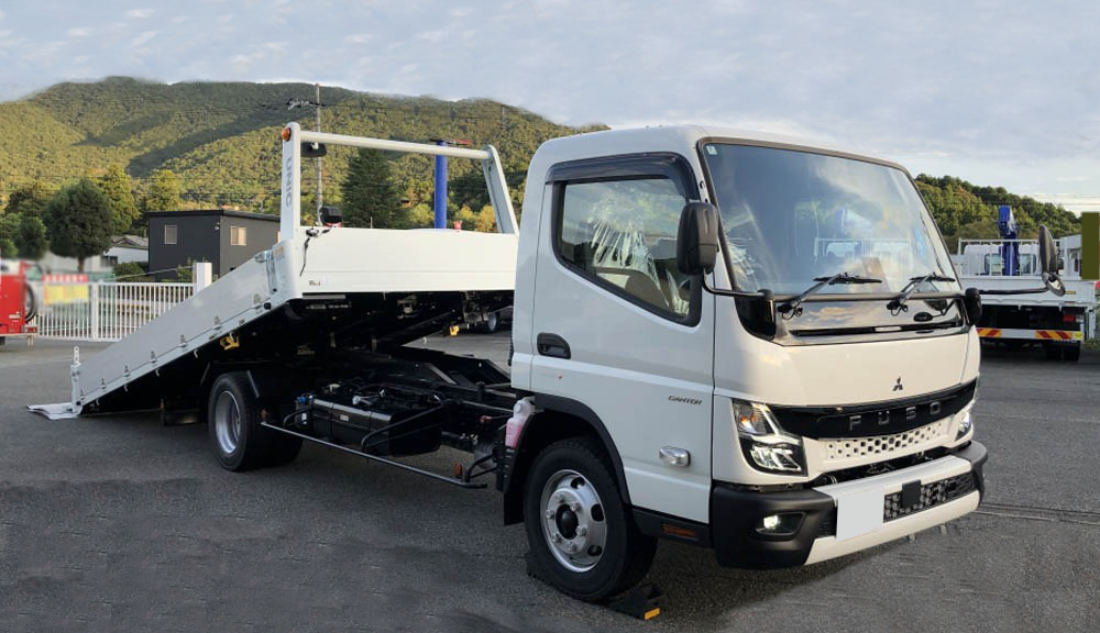 三菱 キャンター 車両重機運搬 セーフティーローダー